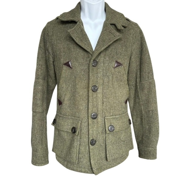 I. Spiewak & Sons Wool Military Field Jacket Sz XS Green Thinsulate